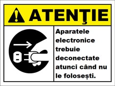Placuta aparatele electronice trebuie deconectate atunci c&amp;acirc;nd nu le folosești foto