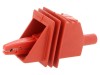 Bornă crocodil 20A roșie prindere max 25mm 5kV