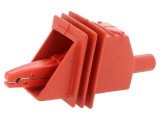 Bornă crocodil 20A roșie prindere max 25mm 5kV