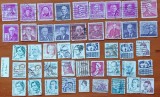 U.S.A-(1930-80)-LOT cc 50 timbre-Personalitati: dif. format mic--stamp.--Vezi-Scan