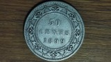 Cumpara ieftin Newfoundland Canada - moneda de colectie argint 925 - 50 cents 1899 - Victoria - calitate foarte buna !