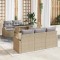 vidaXL Set de canapele pentru grădină 6 pcs Bej 100 x 55 x 73 cm 3357293