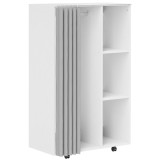 HOMCOM Dulap Dormitor Alb cu 4 Roti, Suporturi Haine, Perdele Protectie, 80x40x128 cm