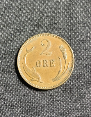 Moneda 2 ora 1902 Danemarca foto