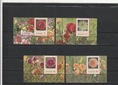 ROMANIA 2022 LP 2390 FLORI DE GRADINA DALII SERIE CU VINIETA 2 MNH NESTAMPILATA