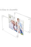 Cadru foto magnetic din acrilic, bloc foto din acrilic transparent