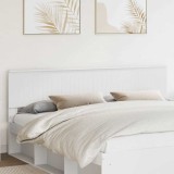 vidaXL Tăblie cap cu headboard Alb 200 cm Lemn compozit 888374