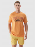 Tricou cu imprimeu pentru bărbați - portocaliu, 4F Sportswear