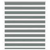 vidaXL Jaluzea tip zebra gri &icirc;nchis lățime țesătură 125,9 cm poliester