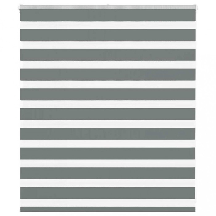 Gossi jaluzea tip zebra gri inchis latime tesatura 125,9 cm poliester