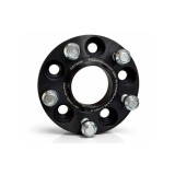 Distantier janta auto 20 mm 5x114.3 centrare 64.1 prindere dubla cu piulite M14x1.5 aluminiu forjat negru Cod: DST3035