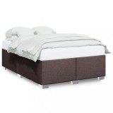 Cumpara ieftin Cadru de pat fara saltea, maro inchis, 140x200 cm, textil