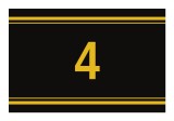 Sticker autoadeziv nr. 4 - Signetten SAFE auriu pe fundal negru