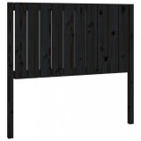 Tăblie de pat, negru, 105,5x4x100 cm, lemn masiv de pin