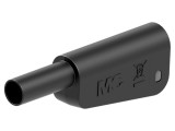 Conector banană 4mm aurit ST&Auml;UBLI 19A 1kV negru 1mm&sup2; 66.2019-21