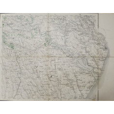 HARTA ZONEI CHISINAU - KOMRAT - TUZLA - ODESSA , SCARA 1: 300.000, 1881