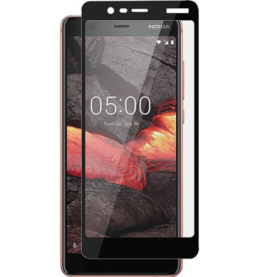 Folie de Sticla 9D Full Glue NOKIA 5.1 (2018) (Negru) Smart Glass foto