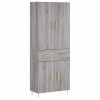 Dulap inalt, gri sonoma, 69,5x34x180 cm, lemn compozit