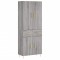 Dulap inalt, gri sonoma, 69,5x34x180 cm, lemn compozit