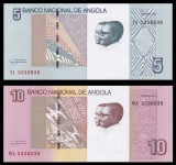 ANGOLA █ SET █ 5 + 10 Kwanzas █ 2012 █ P-151A-151B █ UNC █ necirculata