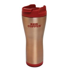 Cana Termos cafea FOXMAG24&reg; cu smart grip Red Copper Mug cu interior ceramic, 470 ml