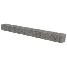 Gabion perete cu capace, 600 x 50 x 50 cm, otel galvanizat