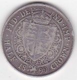 Moneda Marea Britanie Half Crown 1899 &ndash; Regina Victoria