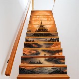 Sticker decorativ pentru scari interioare, print autoadeziv de inalta rezolutie, dimensine 200 x 124 cm, cod: AVX-STAIRS-01, AVEX