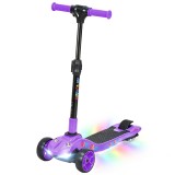 AIYAPLAY Trotinetă electrică pentru copii 6+ ani, pliabilă 3 roți pornire zero, viteză maximă 8 km/h 64x29x83cm mov | Aosom Romania