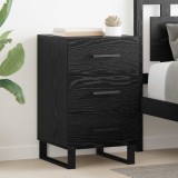 vidaXL Dulap de noapte Stejar Negru 40 x 40 x 66 cm Lemn compozit 882145
