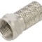 Conector F Tip Drept 75 Ohm pentru Cablu CT125