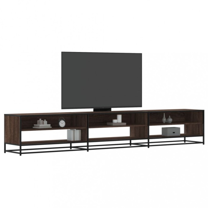 Gossi comoda tv, stejar maro, 270x40x46 cm, lemn prelucrat