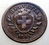 F.009 ELVETIA 1 RAPPEN 1863 B RARA, Europa, Bronz