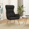 Gossi scaun de relaxare, negru, material textil