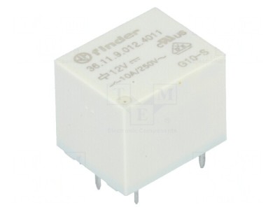 Releu Electromagnetic SPDT 12VDC 15A 10A/250VAC PCB foto