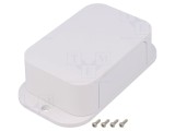 Carcasă cu panou TAKACHI PFF10-4-7W, IP40, ABS, 67,4x124,3mm