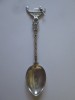 Venetia lingurita souvenir din argint(marcaj 800) cu figurina gondola din anii 20,lungime=104 mm, Tacamuri