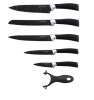 Set 5 cutite profesionale de bucatarie,,otel inoxidabil + peeler,depozitate in cutie, Royalty Line