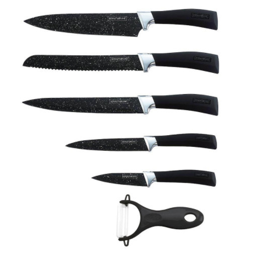 Set 5 cutite profesionale de bucatarie,,otel inoxidabil + peeler,depozitate in cutie