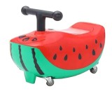 Masinuta pentru Copii, Flippy, Model Pepene Rosu, 4 Roti, Anti-Rasturnare, 1-3 Ani, Impingere, Rosu/Verde