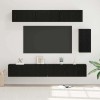 Set comodă TV 6 pcs Stejar negru 100 x 30 x 30 cm Lemn compozit