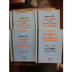 LANGUE ET CIVILISATION FRANCAISES -G. MAUGER - 4 volume