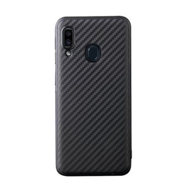 Husa pentru Huawei P Smart Z, GloMax Perfect Fit cu insertii de carbon negru foto