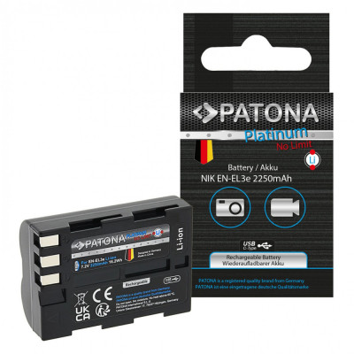 Acumulator Patona Platinum EN-EL3e pentru Nikon D700 D300 D200 D100 D80 D70 D50 -1373 foto