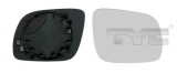 Sticla oglinda dreapta TYC VW Golf IV Bora Passat B5 Polo Lupo, Seat Leon Toledo Ibiza Cordoba Arosa 192006 dupa model, convexa, incalzita, carcasa