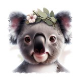 Cumpara ieftin Sticker decorativ, Koala, Gri, 55 cm, 9792ST, Oem