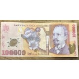 (BNK A) Romania bancnota 100000 lei 2001 polimer polymer