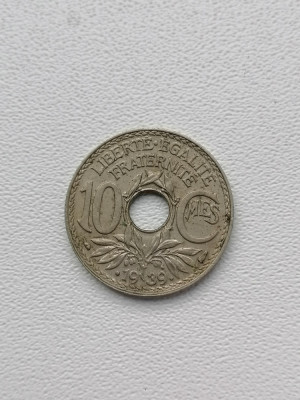 10 centimes 1939. Franta foto