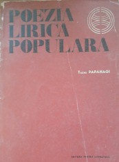 Poezia lirica populara - Tache Papahagi