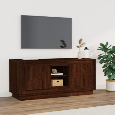Comodă TV, stejar maro, 102x35x45 cm, lemn prelucrat foto
